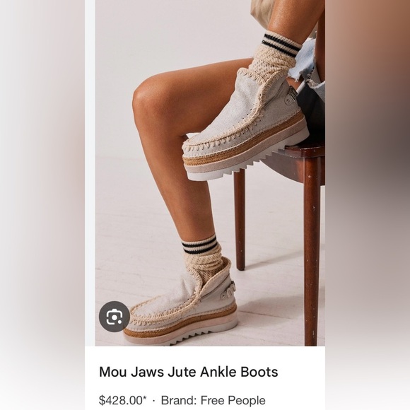 Free People x Mou Jaws Jute Ankle Boots Size EU 38 or US 7.5 NEW - Picture 14 of 14